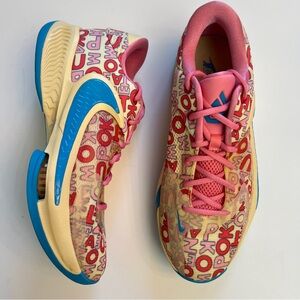 Nike Zoom Freak 4 “Letter Bros” Basketball Shoes, Size 9.5